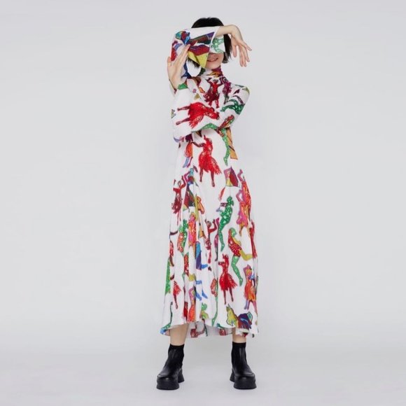 STELLA McCARTNEY All Together Now Beatles Lucy in the Sky w/ Diamonds Maxi Dress - Picture 9 of 15